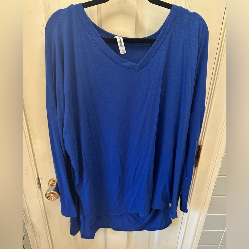 Royal blue long sleeve top